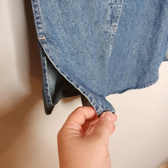 J. Jill Out of the blue denim mini dress tunic.  L/S button front. Size XS - Picture 11 of 14